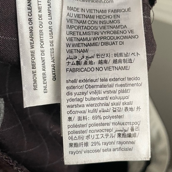 Calvin Klein Dress Pants Women’s size 6 Windowpane Plaid Burgundy - Picture 9 of 9